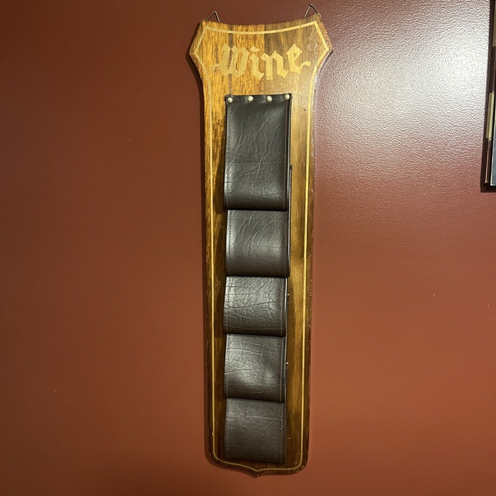 vintage mid-century Gailstyn-Sutton wall-mounted wine rack.
